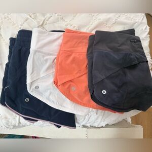 lululemon athletica Women's Athletic Shorts - Smoke, White, Coral, Navy/Lavendar